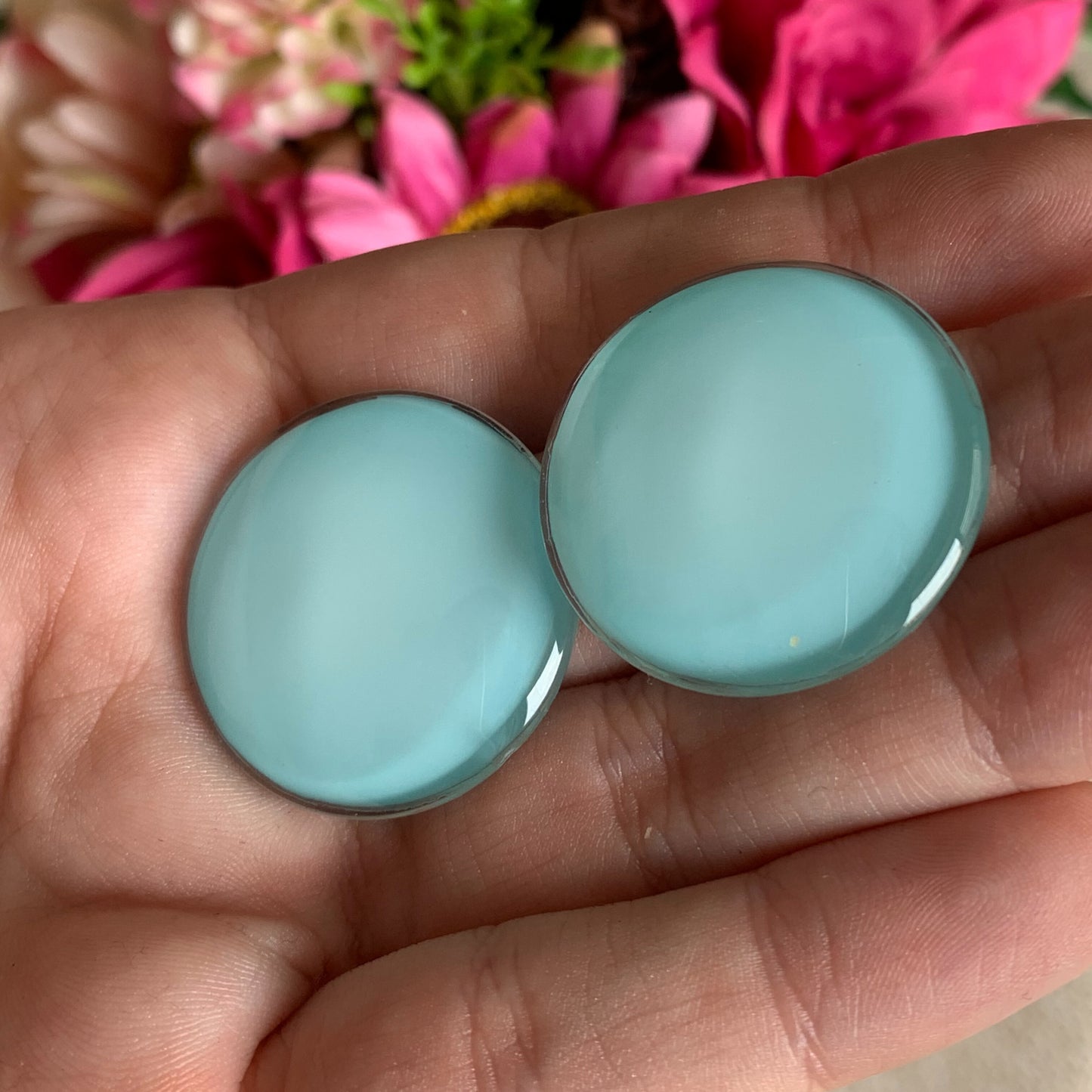 Ohrclips "Baby Blue"
