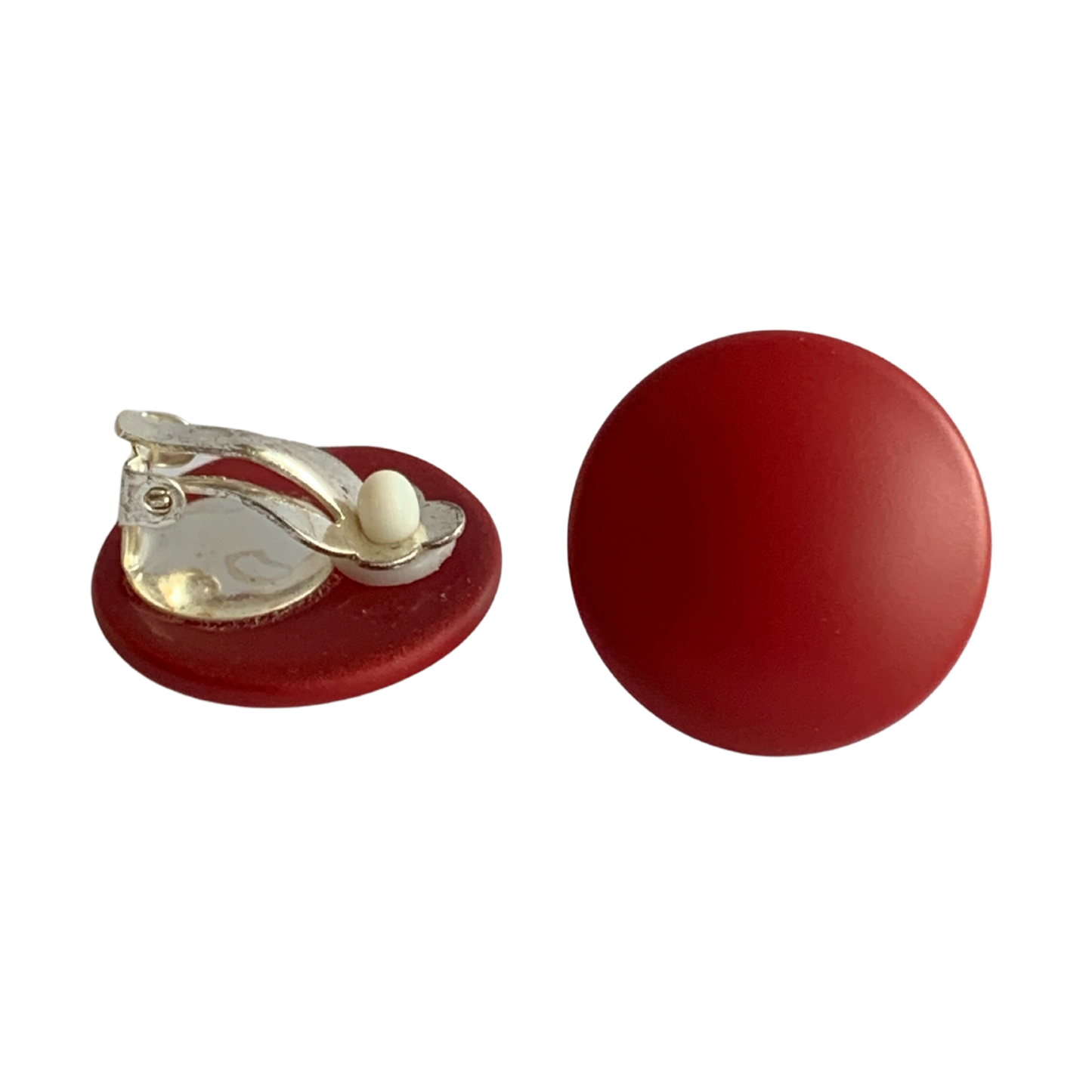Ohrclips "Cherry Matt"