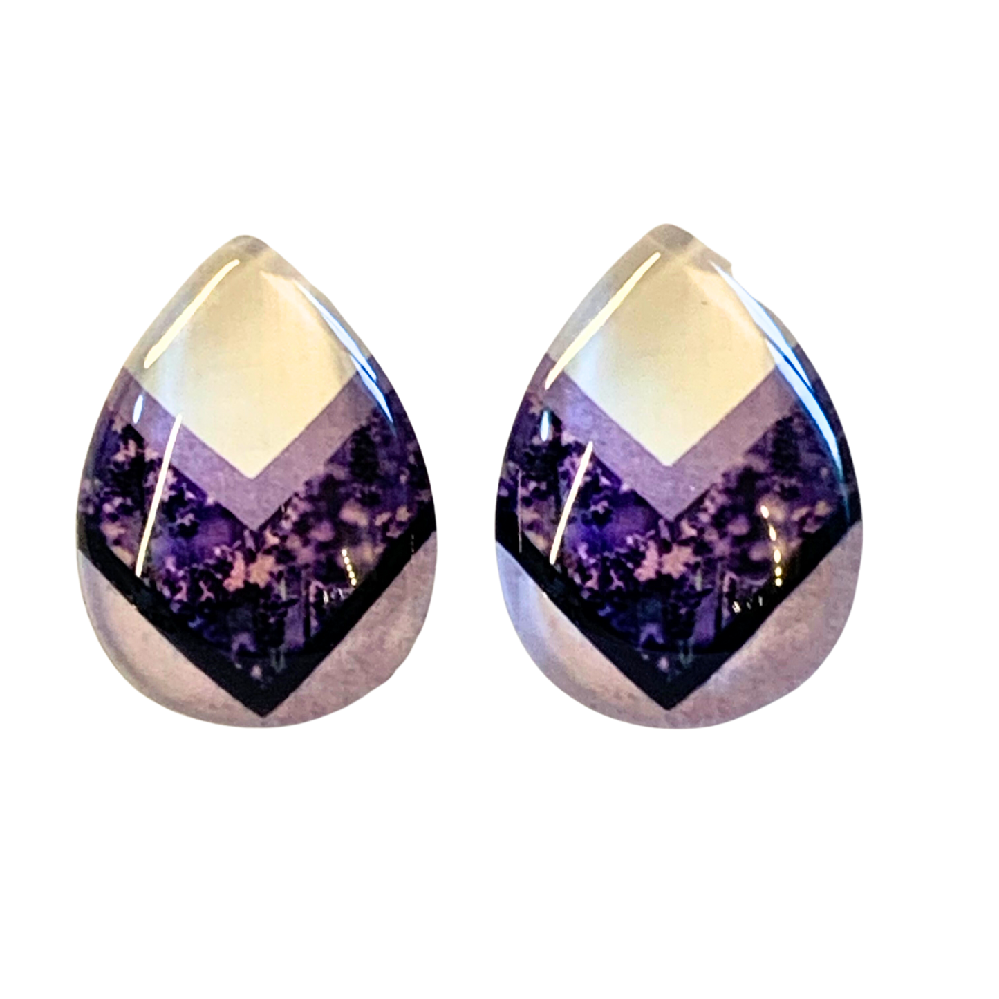 Ohrringe "Lavendel Oval"