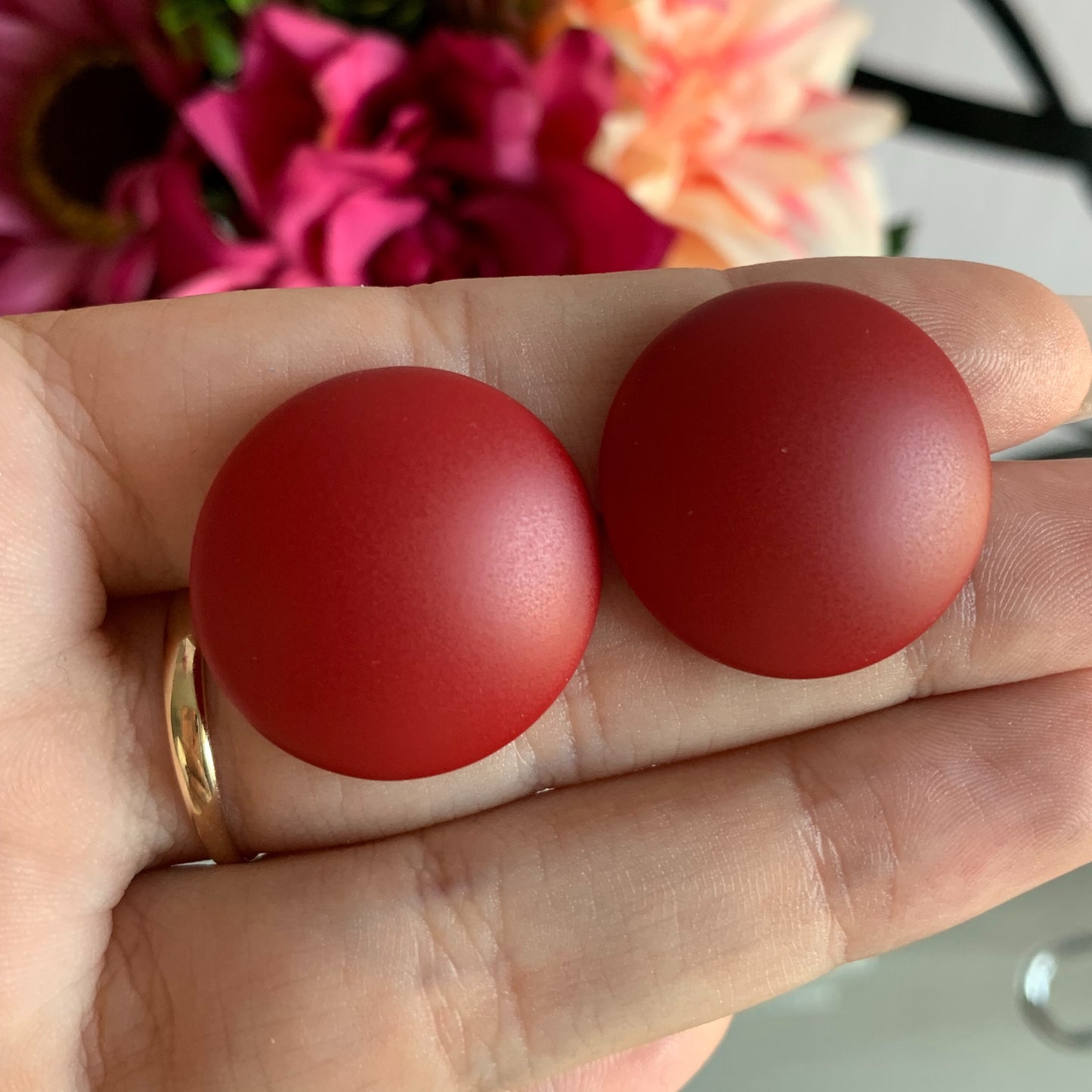 Ohrringe "Cherry Matt"