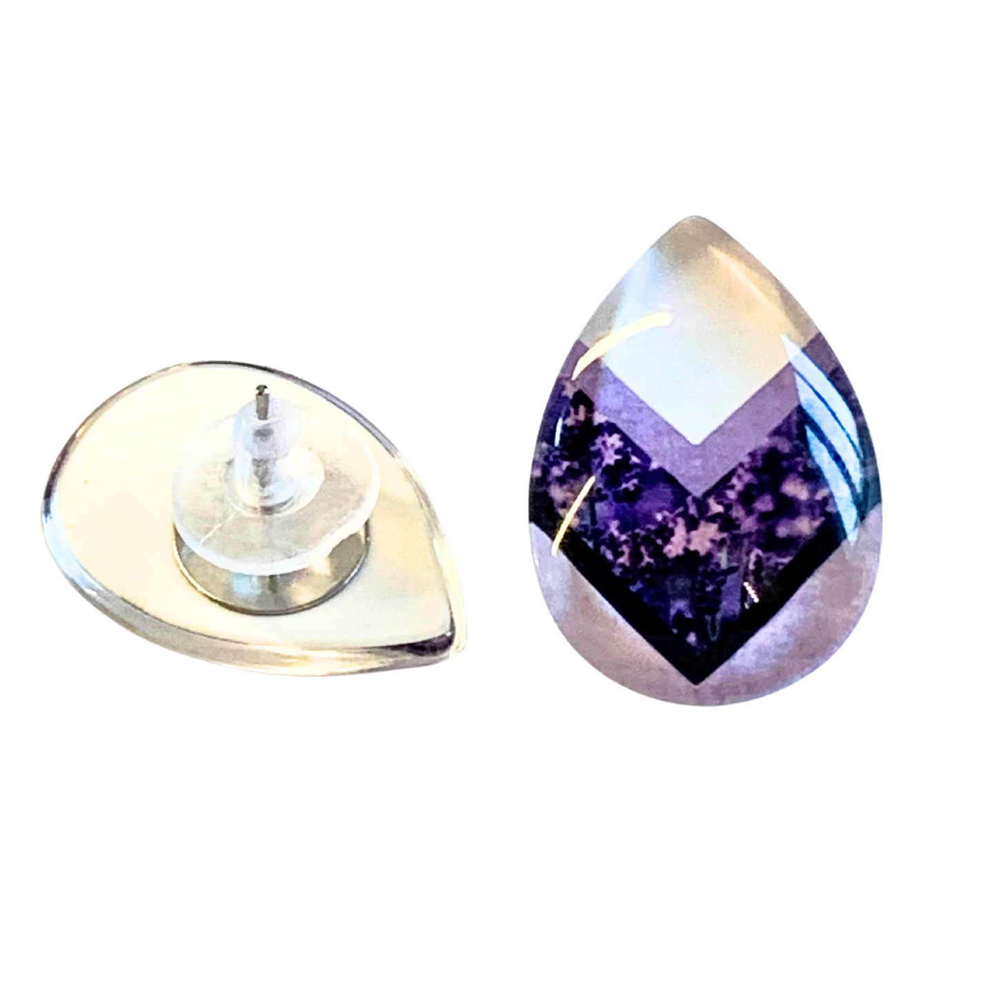 Ohrringe "Lavendel Oval"