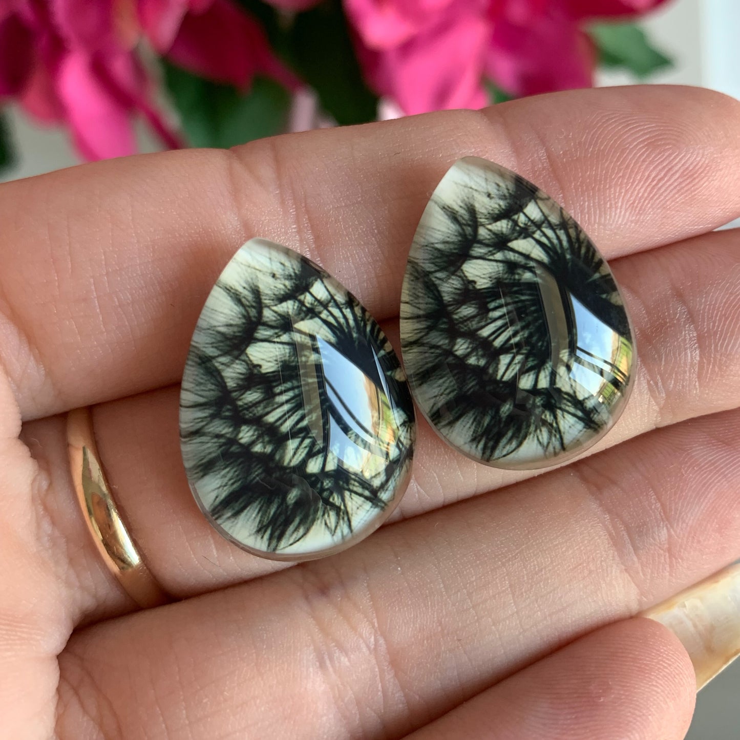 Ohrringe "Pusteblume Oval"
