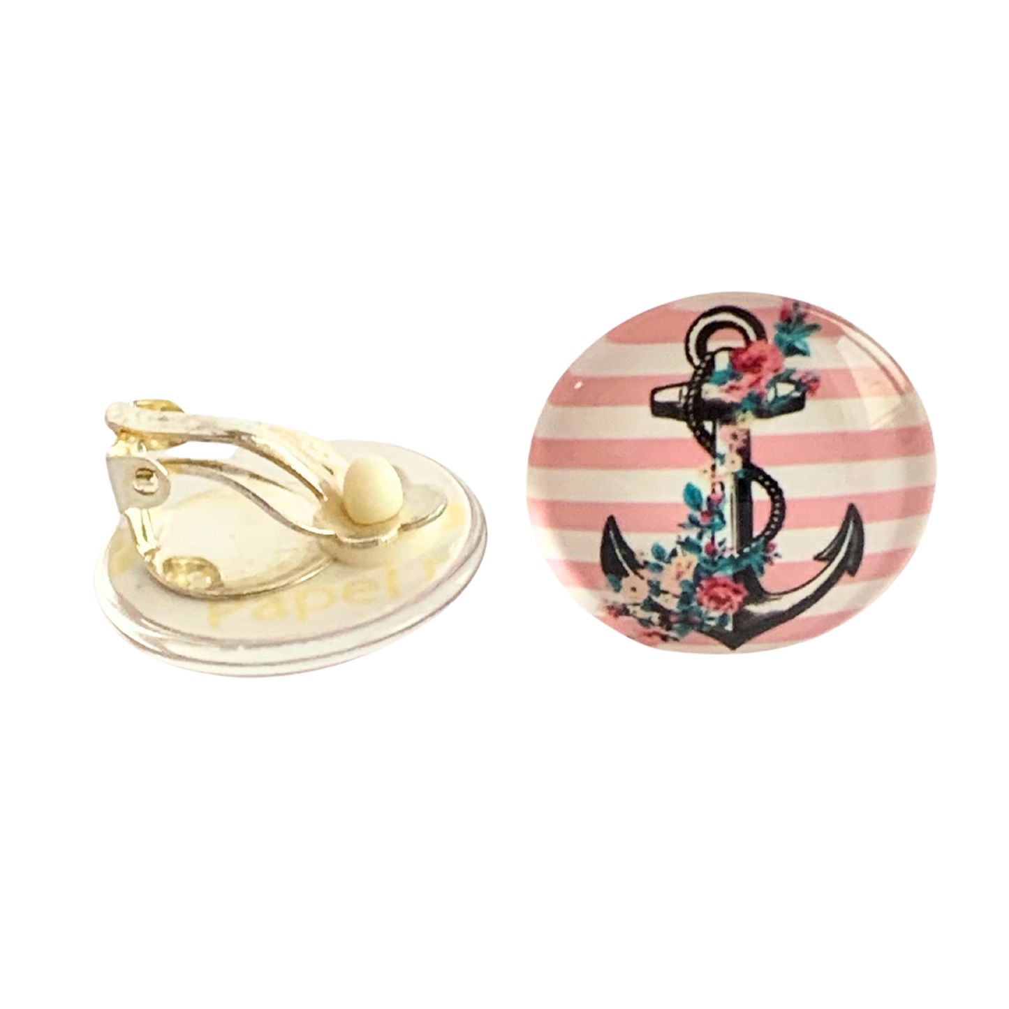 Ohrclips "Anker Stripe"