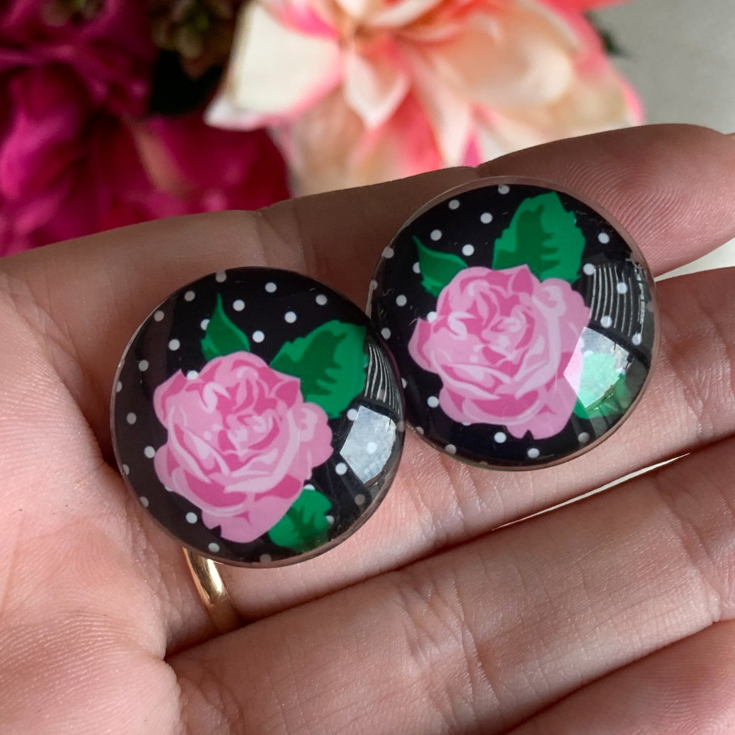 Ohrringe "Dark Rose"