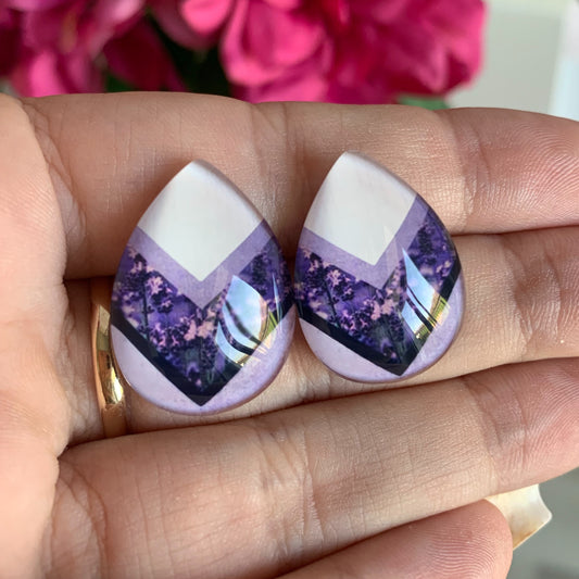 Ohrringe "Lavendel Oval"