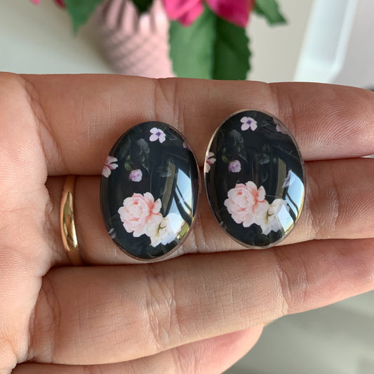 Ohrringe "Rosy Oval"