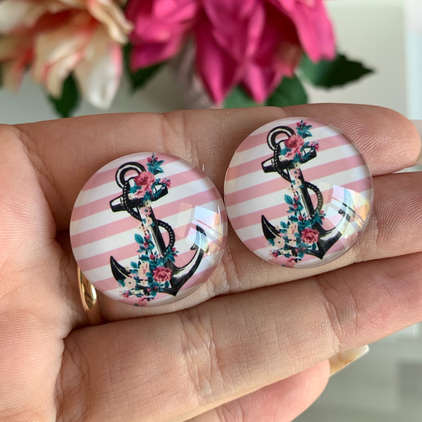 Ohrclips "Anker Stripe"