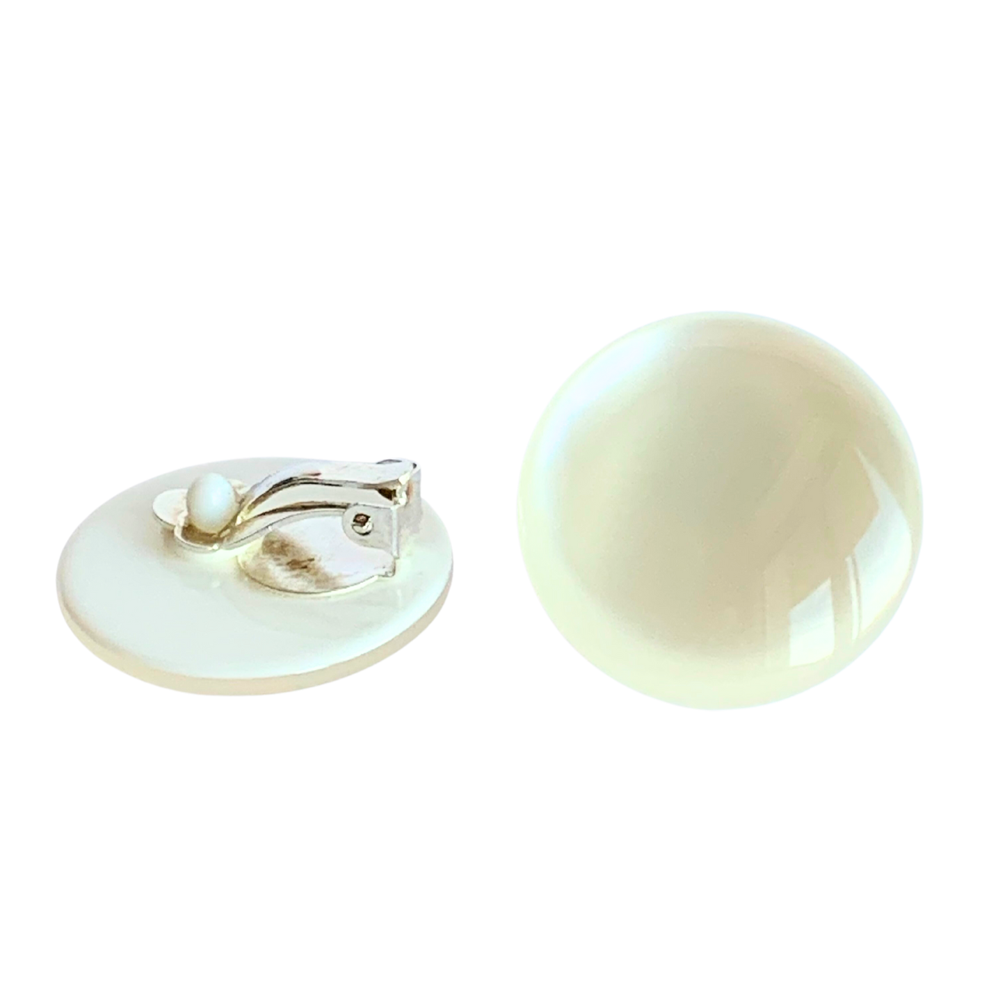 Ohrclips "Pearl White"